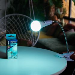 LED-A60-9W-SCBG-E27-FR-DIM IP65 PLO65WH Лампа светодиодная диммируемая для бройлеров. Спектр синий и зеленый. TM Uniel.