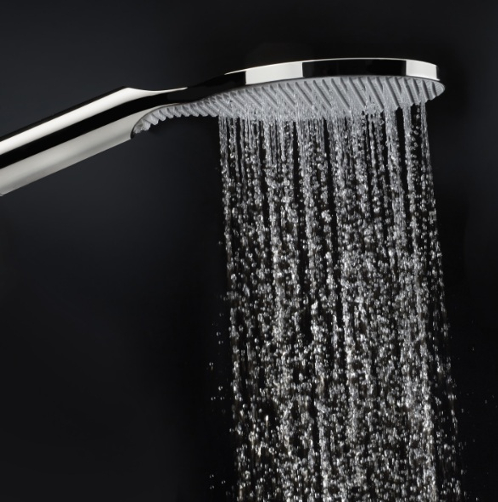 Bossini Apice душ ручной: Ø 140 мм с водорозеткой скрытого монтажа и держателем, шланг Cromolux 1500 мм 1/2 “F, цвет черный матовый