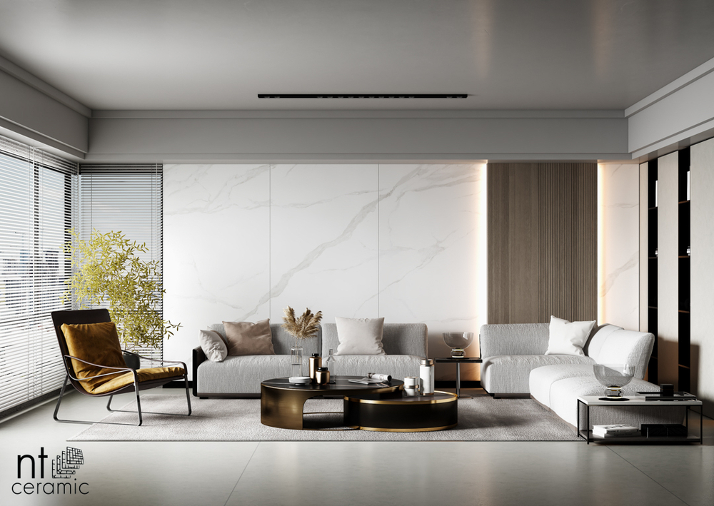 NT CERAMIC. Керамогранит Statuario mat 120*240см