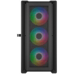 Powercase Alisio Micro X4B V2, Tempered Glass, 4х 120mm ARGB fans, ARGB HUB, чёрный, mATX  (CAMCXB-A4)