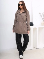 Ветровка с капюшоном удлиненная