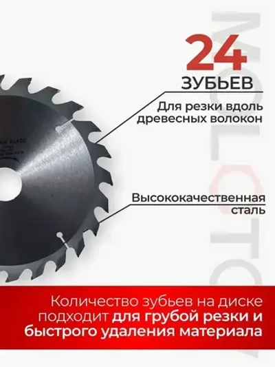 Диск пильный по дереву с напайками 185-24Т-30