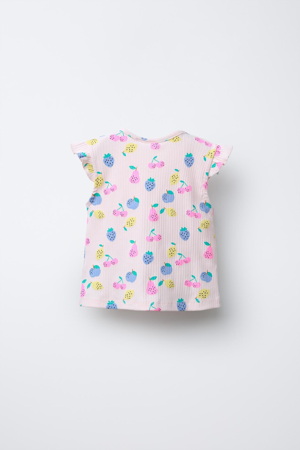 ZARA ТОП В РУБЧИК С ПРИНТОМ И УЗЛОМ, БЛЕДНО-РОЗОВЫЙ