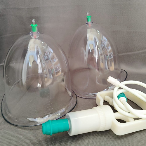 Вакуумные массажные банки для груди и живота 2 шт с насосом