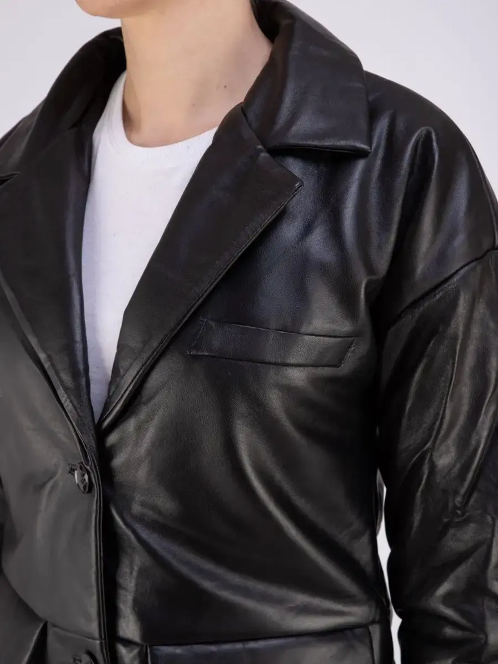 Кожаная куртка весна из натуральной кожи