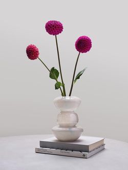 Ваза Riverstone, 25 см, жемчужно-серая