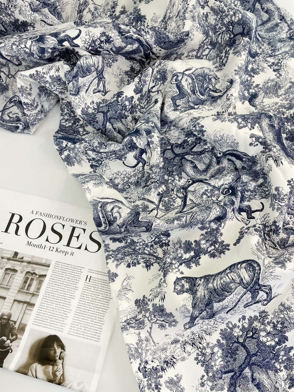 СИНИЙ ДИОР - Джинс принт (1406 Маша)