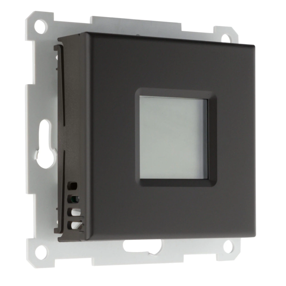 Терморегулятор с датчиками температуры пола и воздуха Comfort ECO/ON59 16А 250В, программируемый, черно-коричневый матовый LIREGUS