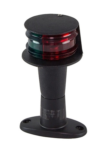 Огонь ходовой комбинированый (красный, зеленый) на стойке 100 мм, черный