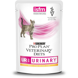 Purina Veterinary Diets 85г Консервы для взрослых кошек при мочекаменной болезни UR (Курица)