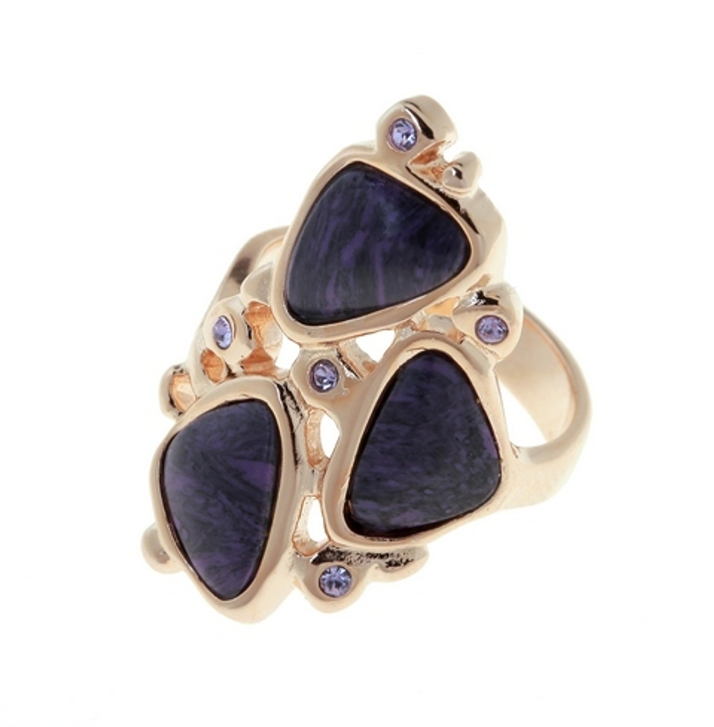 "Чхоти" кольцо в золотом покрытии из коллекции "Экзотика" от Jenavi