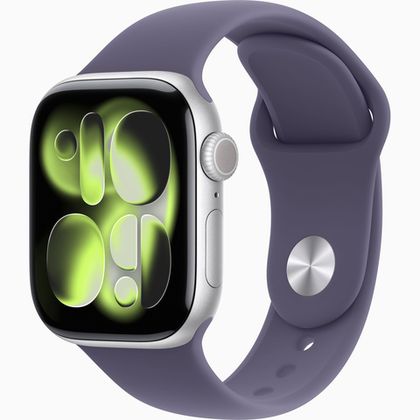 Apple Watch Series 11 GPS 42mm Silver Aluminium Case with Purple Fog Sport Band