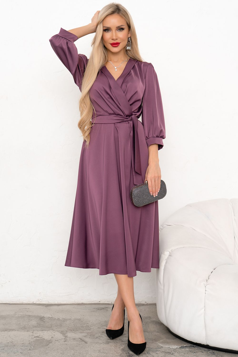 Платье Аскания (сливовый)-52р-р Р11-1203/3 Nikol