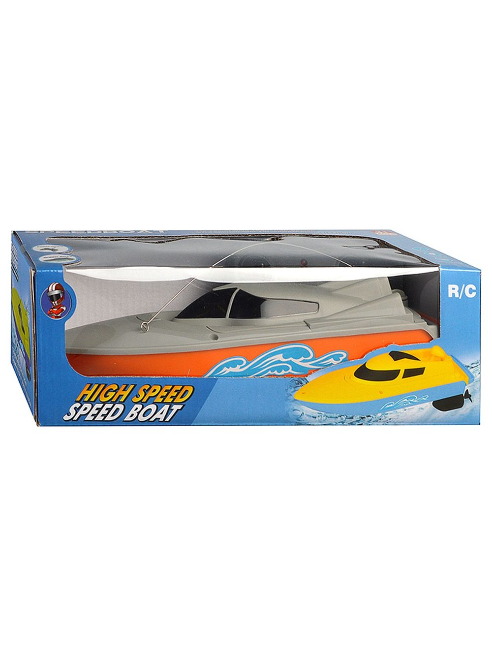 Игрушка Лодка Спортивная радиоуправляемая (0036-3) цвет серо-оранжевый