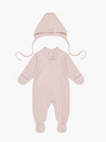Комплект "Нежность": комбинезон и чепчик, Пудра