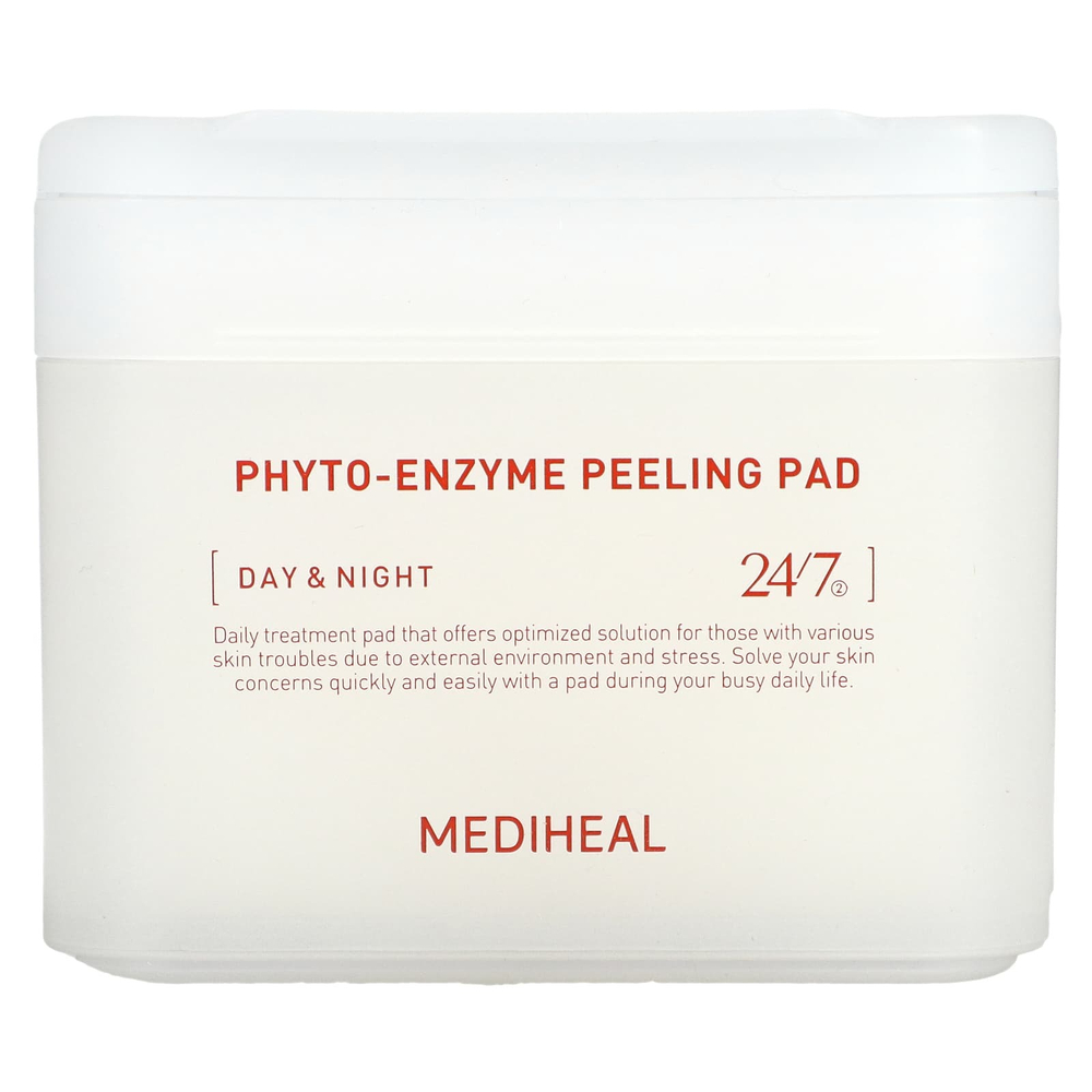MEDIHEAL, Phyto-Enzyme Peeling Pad, Day & Night, 90 подушек, 200 мл (6,76 жидк. унц.)