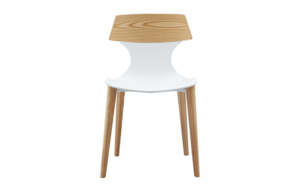 Стул DC-S083 белый/бук