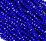БН007НН46 Хрустальные бусины "рондель", цвет: синий непроз., 4х6 мм, кол-во: 58-60 шт.