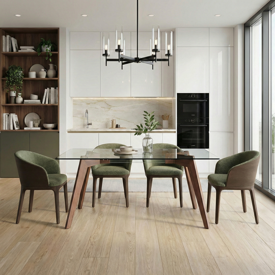 Дизайнерский стол STRIPE GLASS 150