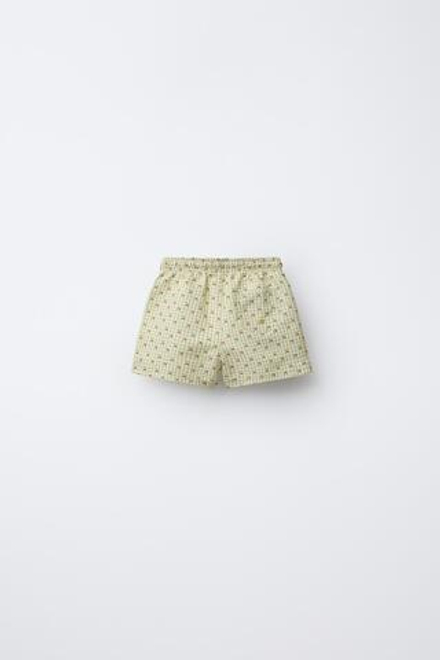 ZARA ПЛАВКИ С ПРИНТОМ, ОЛИВКОВЫЙ