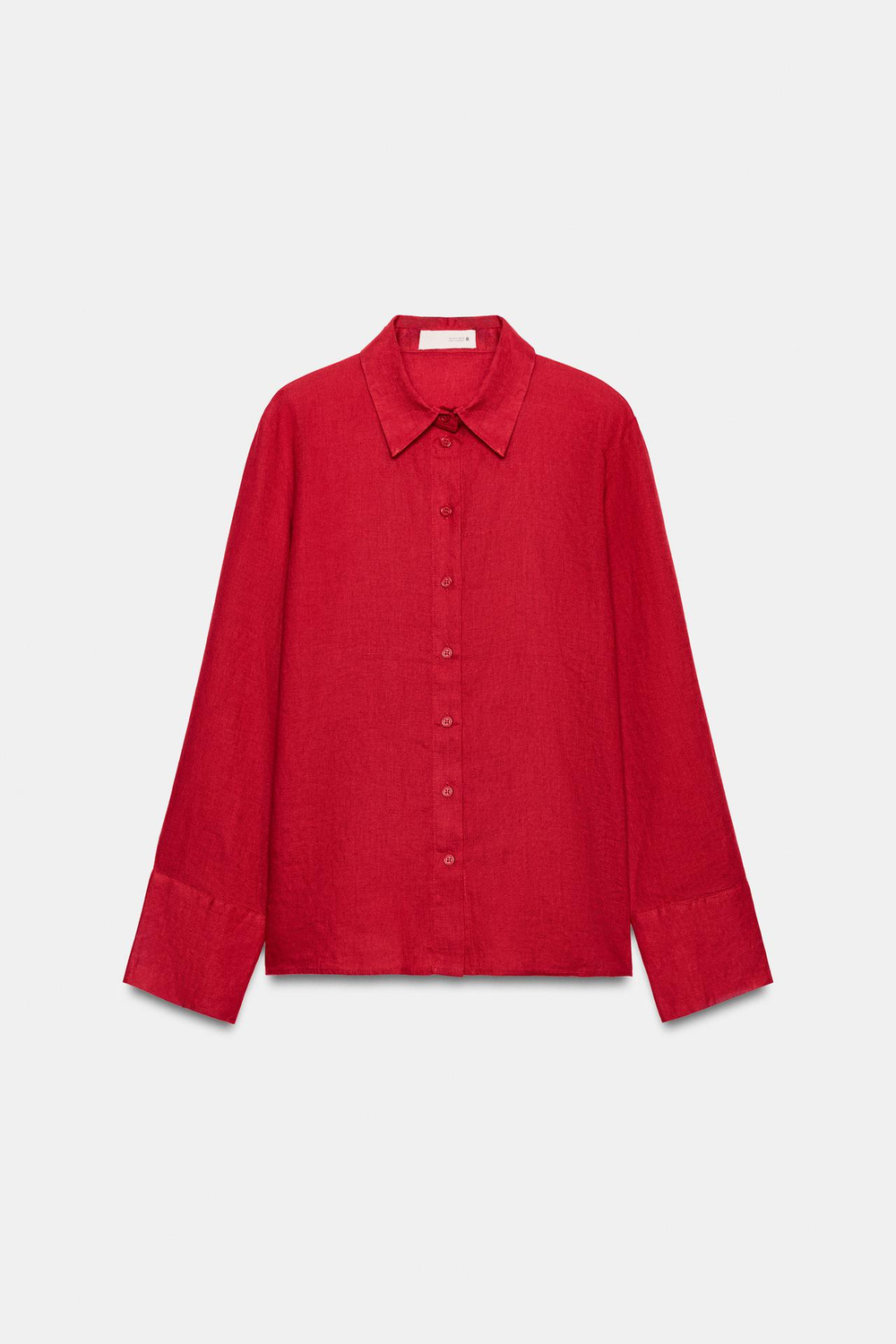 ZARA РУБАШКА ИЗ 100% ЛЬНА — ZW COLLECTION, КРАСНЫЙ