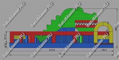 Надувная горка-робот "Дракоша" 10*6*5 м