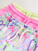 Шорты для девочки Next AH9-447, 3 шт., Розовый, Салатовый, Голубой