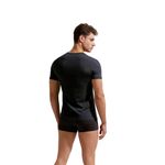 Мужская футболка черная с глубоким вырезом GAUVINE 5001