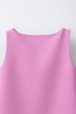 ZARA ПЛАТЬЕ БЕЗ РУКАВОВ, РОЗОВЫЙ