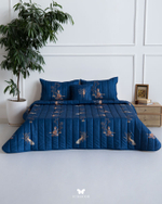 Комплект стеганного покрывала и 3 наволочек Soufiyan Chang Va ood Navy Hermodr 130220323 Иран