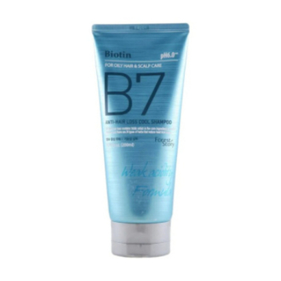 Welcos Forest Story B7 Anti-Hair Loss Cool Shampoo шампунь охлаждающий для жирных волос против выпадения с биотином