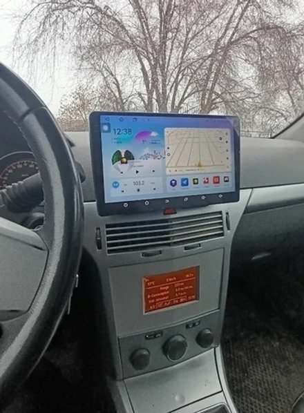 Магнитола для Opel Astra H (перенос БК вниз, серая) - FarCar XXL9-7382S монитор 9.5" 2K QLED на Android 14, TS20, 8+256Гб, CarPlay, 4G SIM-слот