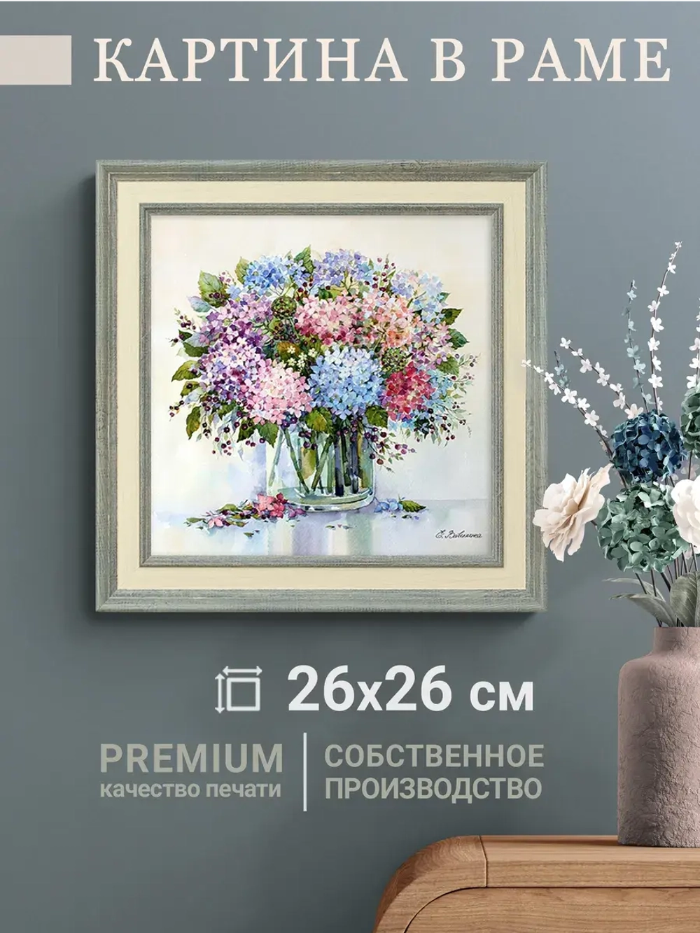 Картина на стену интерьерная на холсте 26*26 см