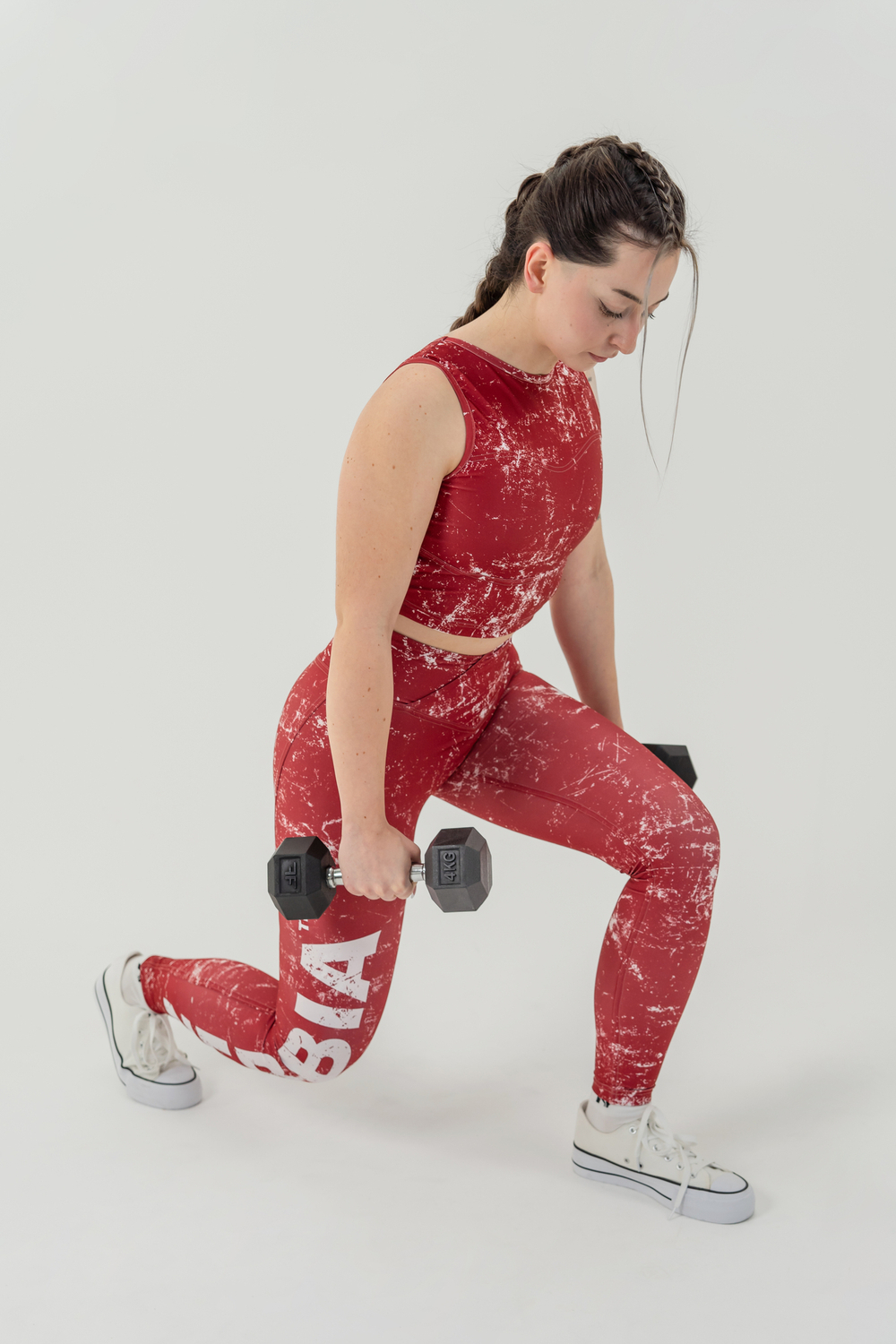 ЛЕГИНСЫ WORKOUT LEGGINGS ROUGH GIRL 616 Красные