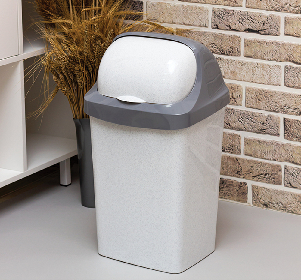 Контейнер для мусора с плавающей крышкой РОЛЛ ТОП 9л М2465