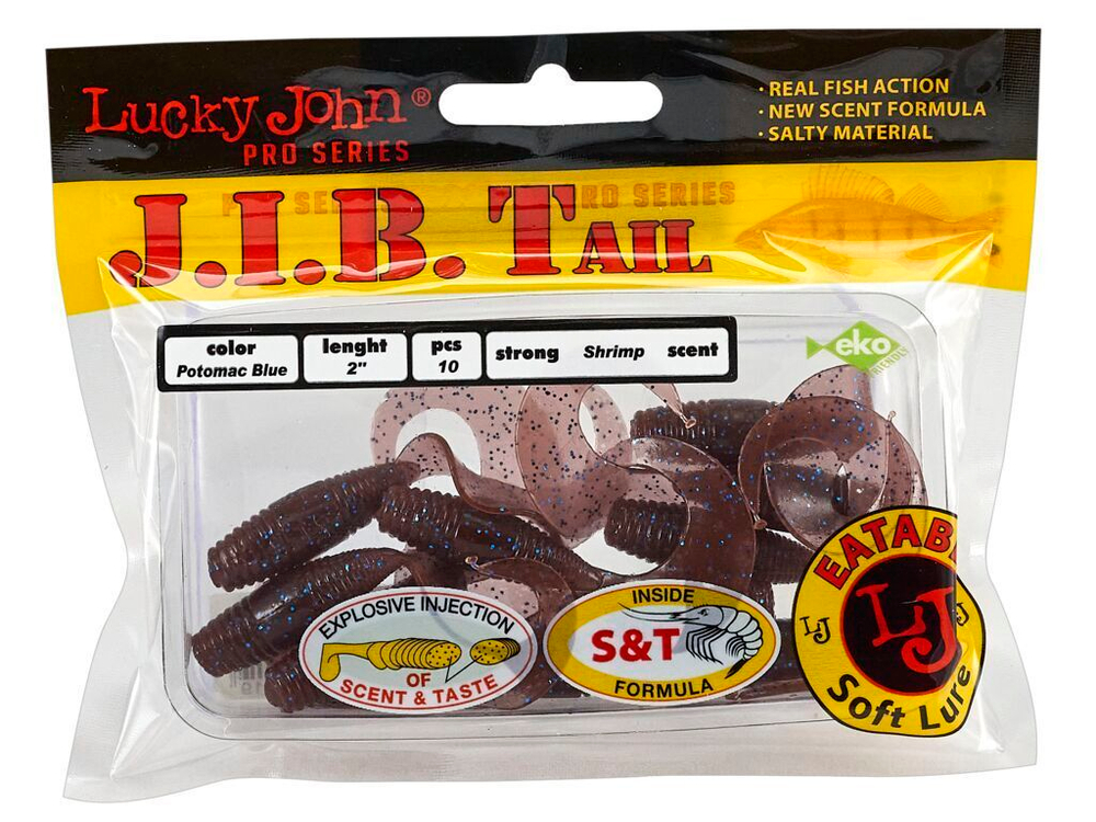 Мягкая приманка Lucky John J.I.B TAIL 2.0in (51 мм), цвет S19, 10 шт.