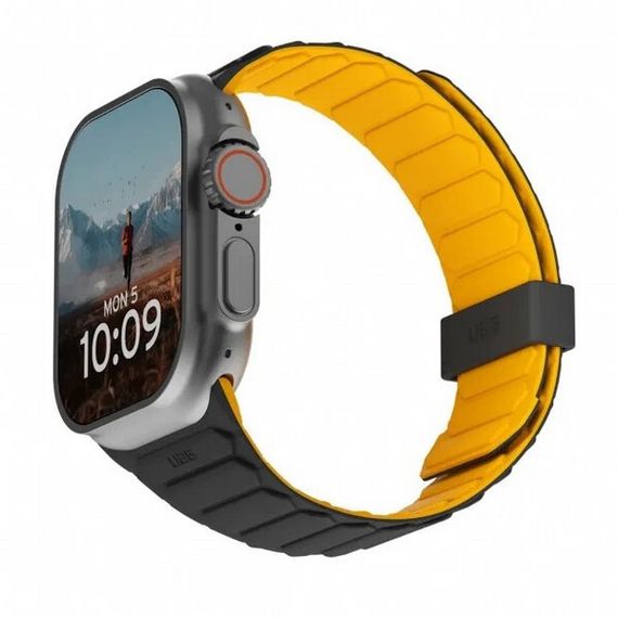 Ремешок силиконовый UAG Pathfinder Silicone для Apple Watch 49/45/44/42мм (194161118240) Heritage Yellow/Black