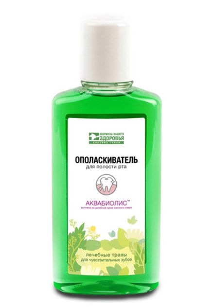 Аквабиолис Ополаскиватель для полости рта «Лечебные травы» для чувствительных зубов