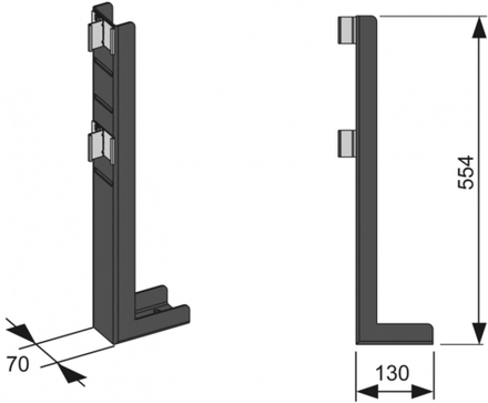 Опора для отдельностоящей перегородки WM 9010