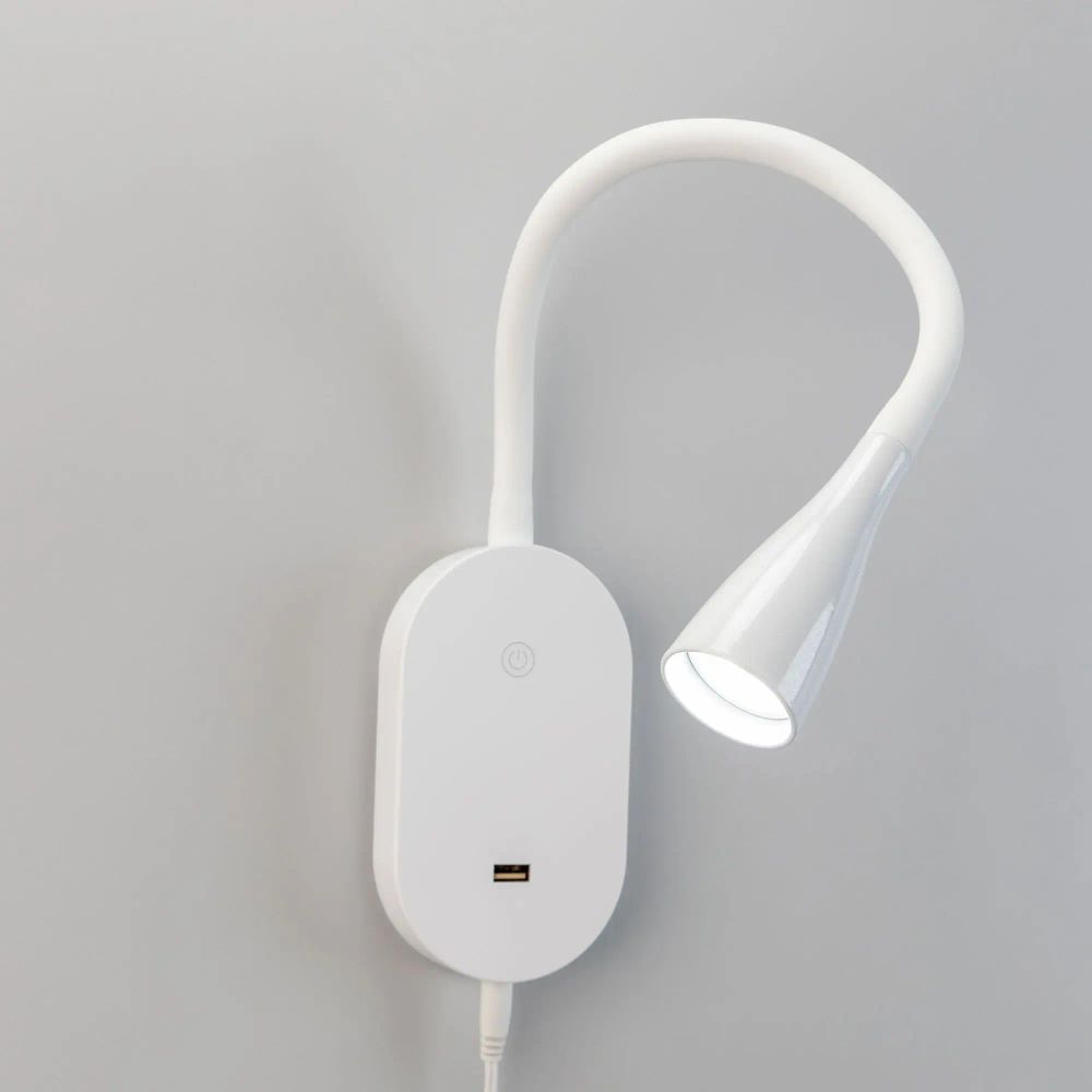 Citilux Рио CL704380N LED Светильник гибкий с USB Белый