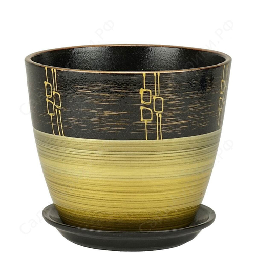 КАШПО САДЫ АУРИКИ РИТМ БУТОН КЕРАМИКА 18-СМ БРОНЗОВЫЙ  РС 24/1