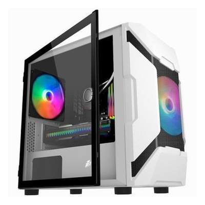 1STPLAYER Корпус DK D3-A WHITE / mATX, tempered glass / 2x 140mm LED fans inc. / D3-A-WH-2G6P