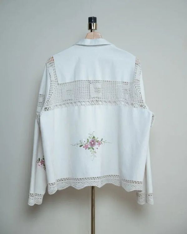 Рубашка с Розами из Лент - фото 6