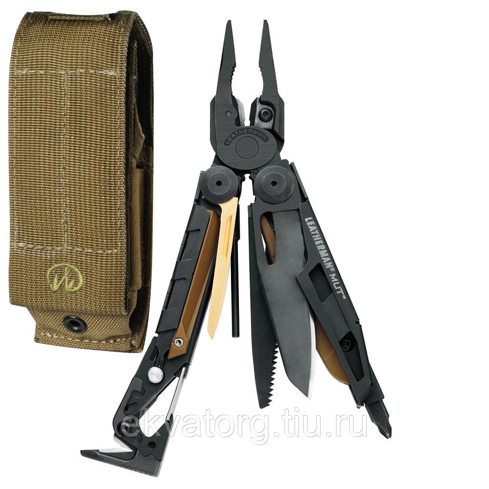 Мультитул Leatherman MUT, 16 функций, черный,  нейлоновый чехол MOLLE 850122N