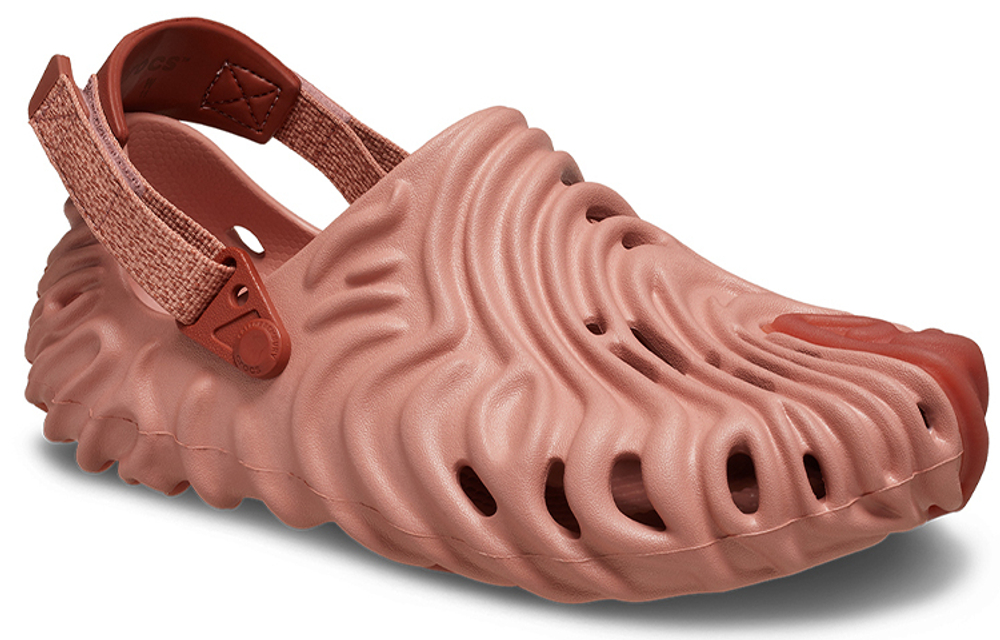 Salehe Bembury x Crocs card Crocs Pollex Clog fingerprint pattern hole shoes for men and women the same style cherry pink