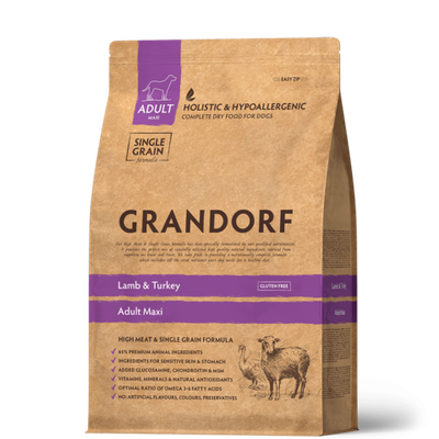 Grandorf Dog lamb & turkey maxi корм сухой для собак крупных пород ягнёнок с индейкой