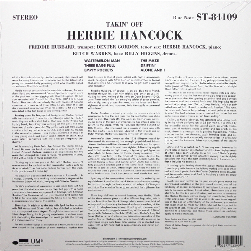 Herbie Hancock / Takin' Off (LP)