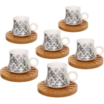 Кофейный набор 12 предметов «Восточная сказка» ( 6кружек 90мл+6 блюдец), роспись