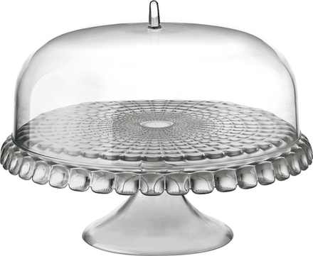Тортница сервировочная Guzzini Tiffany, круглая, литьевой акрил, 30 см, серая