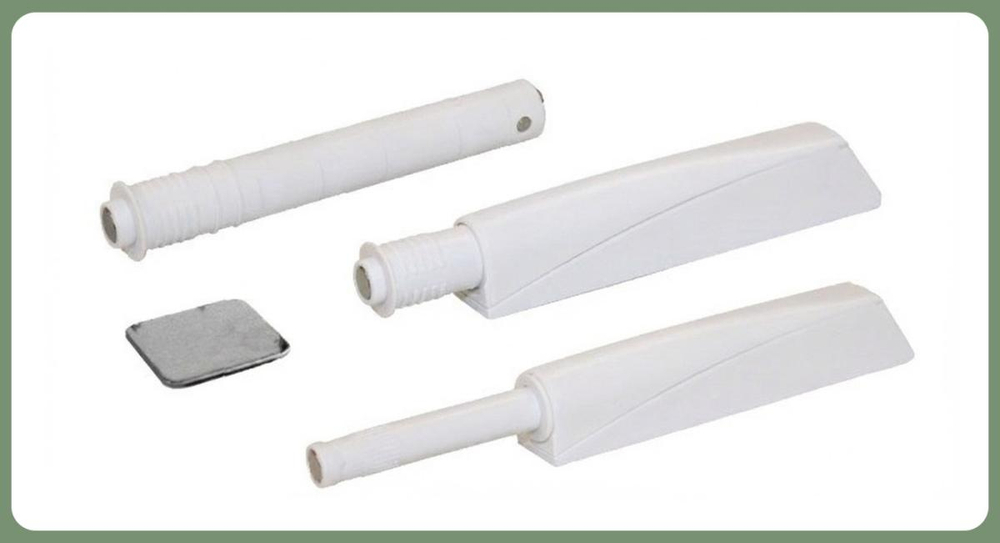 Амортизатор с магнитным окончанием PUSH TO OPEN, пластик, белый